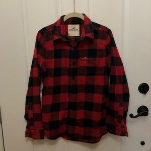 Red Hollister Flannel